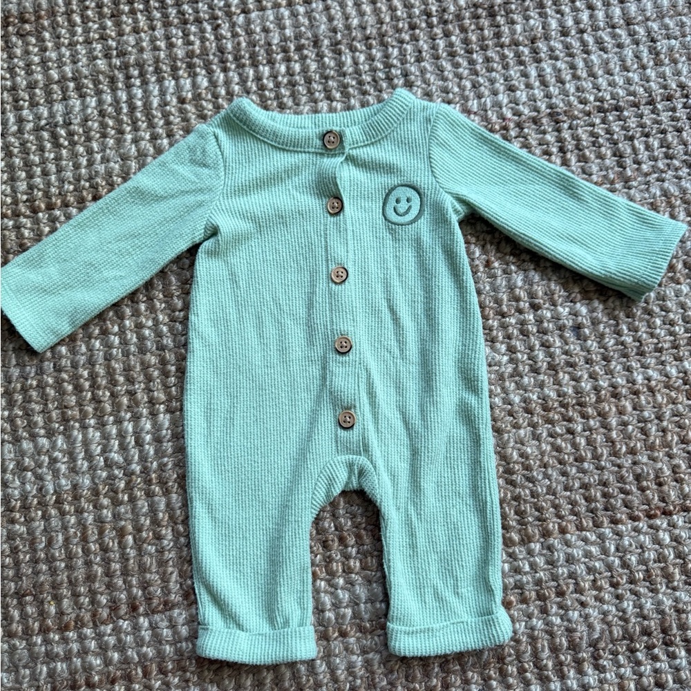 Cat & Jack Green Footies One Piece